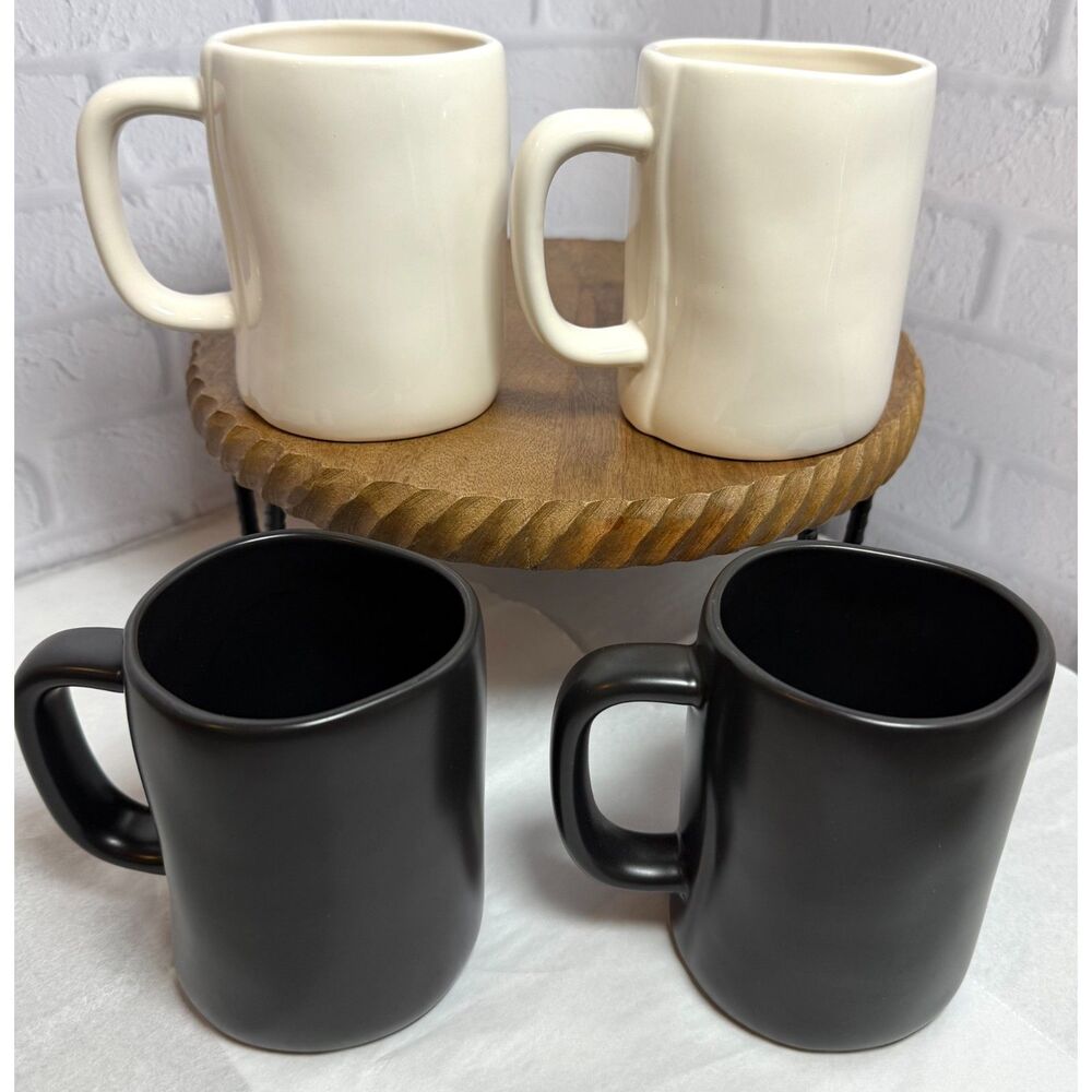 Gently Used Lot of 4 Halloween Mugs SPOOKY Rae Dunn - Picture 2 of 5